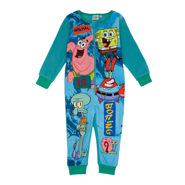 SpongeBob SquarePants Barnkläder/Barn Normal Is Boring All-In-On Blue 7-8 Years