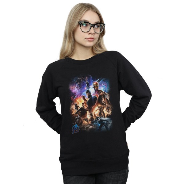 Marvel Dam/Kvinnor Avengers Endgame Karaktär Montage Sweatshirt Black S