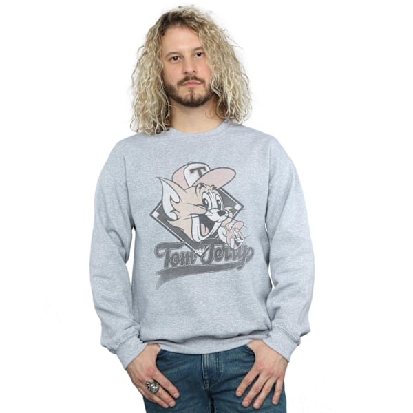 Tom And Jerry Herr Basebollkeps Sweatshirt 3XL Sports Grey Sports Grey 3XL