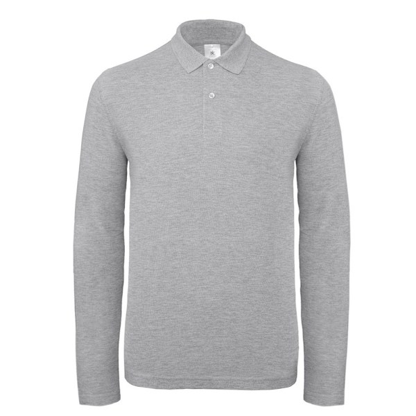B&C ID.001 Herr Långärmad Polo XS Taupe Grey Taupe Grey XS