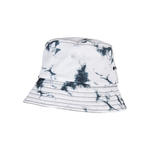Yupoong Unisex vuxen Flexfit Batik Dye Vändbar Bucket Hat On Black/White One Size