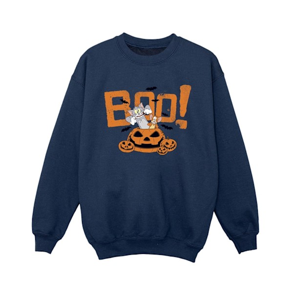 Tom & Jerry Boys Halloween Boo! Sweatshirt 5-6 år Marinblå Navy Blue 5-6 Years