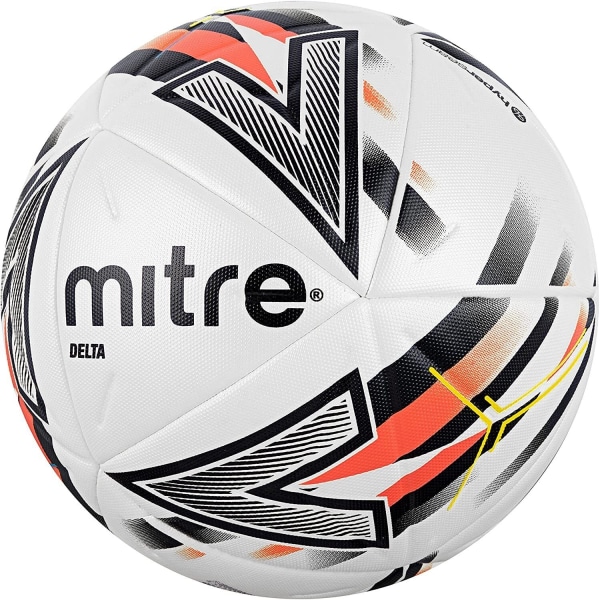 Mitre Delta One Match Football 4 Vit/Svart/Orange White/Black/Orange 4