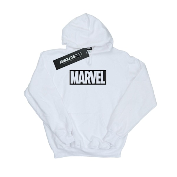 Marvel Dam/Kvinnor Outline Logo Hoodie L Vit White L