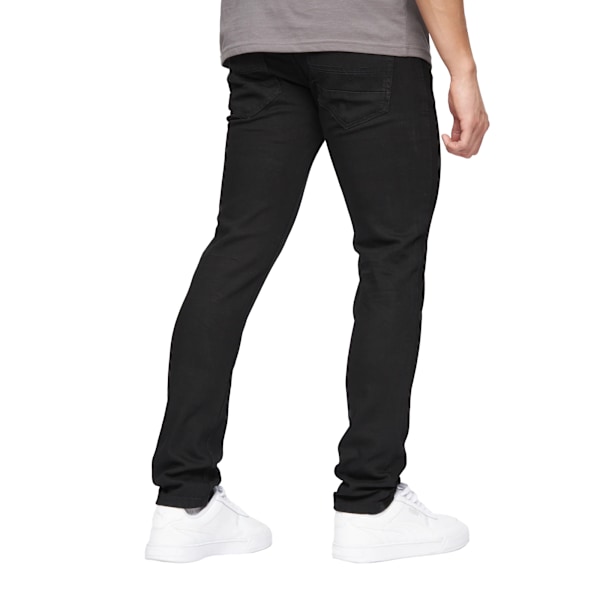 Crosshatch herr Libra Slim Jeans 36R svart Black 36R