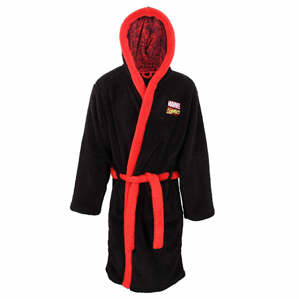 Marvel Comics Unisex Vuxen Klassisk Logotyp Badrock S-M Svart Black/Red S-M