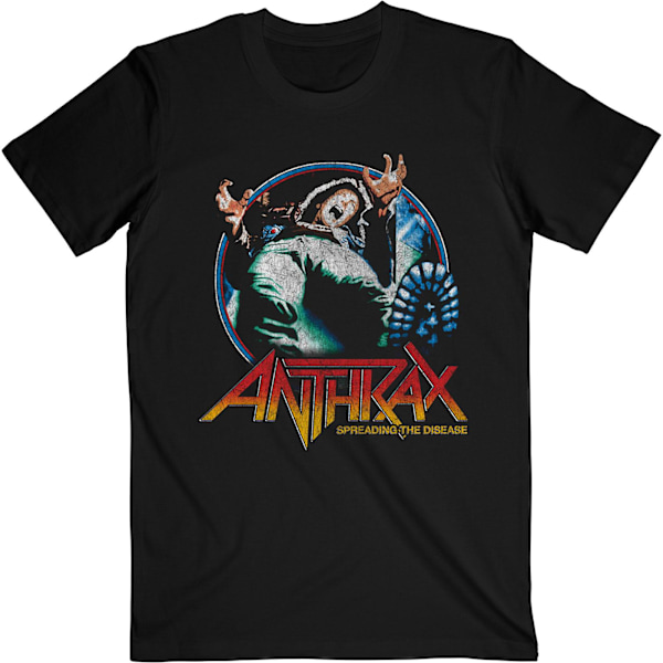 Anthrax Unisex Vuxen Spreading Vignette Bomulls T-shirt XXL Svart Black XXL