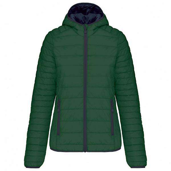 Kariban Dam/Dam Lightweight Hooded Padded Jacket 8 UK För Forest Green 8 UK