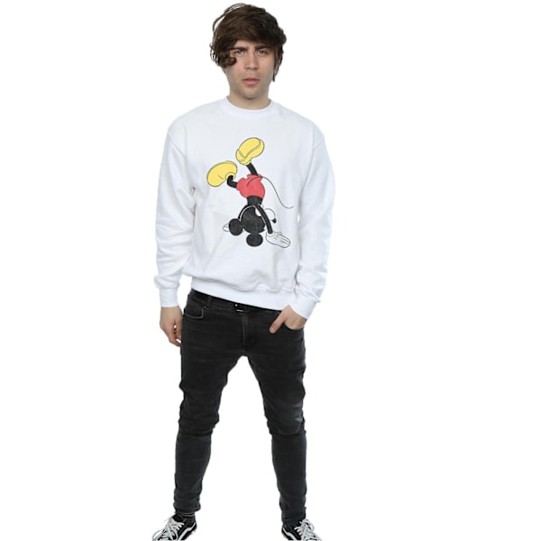 Disney Herr Mickey Mouse Upp och Ner Sweatshirt XXL Vit White XXL