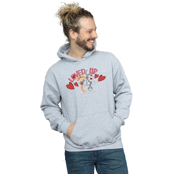 Looney Tunes Mens Bugs Bunny Och Lola Alla Hjärtans Dag Kärlek Upp Sports Grey 5XL