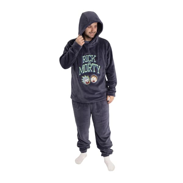 Rick And Morty Pyjamas för män med lång ärm L Grå Grey L