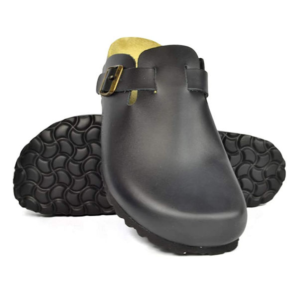 Sanosan Mens Berlin Nappa Lädersandaler 12 UK Svart Black 12 UK