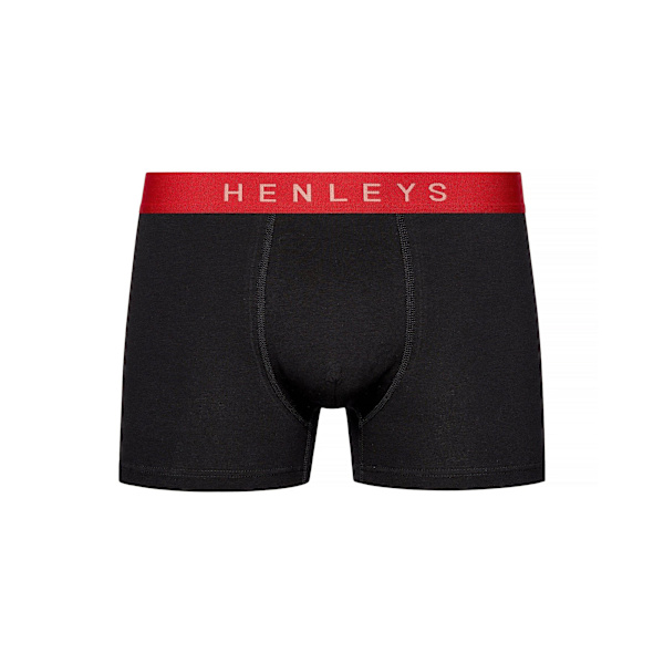 Henleys Mens Blackiris Boxer Shorts (5-pack) XXL Svart Black XXL
