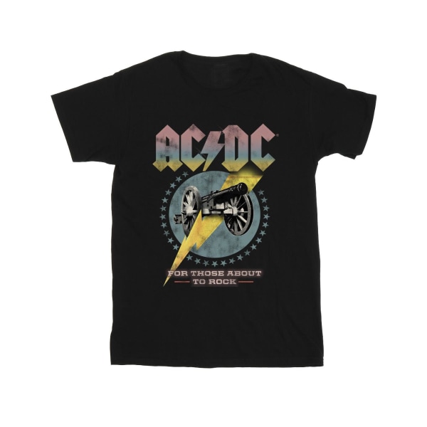 ACDC Girls For Those About To Rock Bomull T-shirt 3-4 år Bla Black 3-4 Years