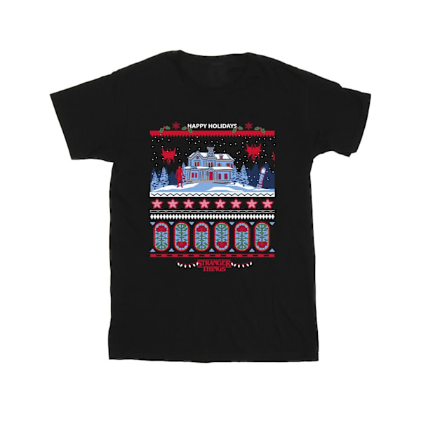 Netflix Stranger Things Fair Isle T-shirt M Svart Black M