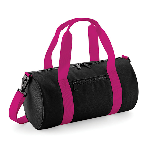 Bagbase Mini Barrel Bag (2-pack) One Size Svart/Fuchsia Black/Fuchsia One Size