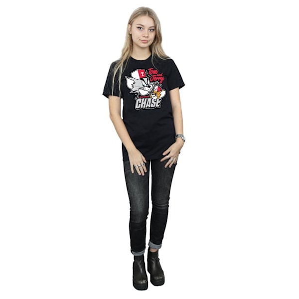 Tom och Jerry Dam/Dam Katt & Musjakt Bomull Boyfriend Black 3XL