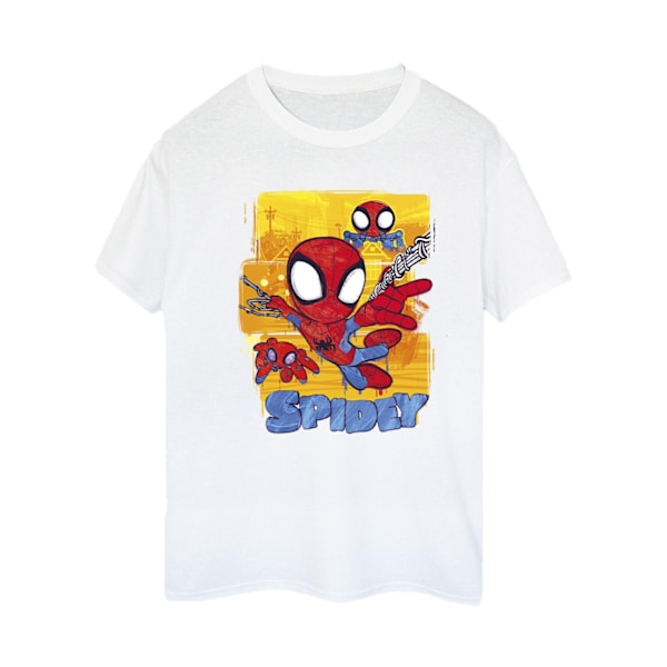 Marvel Dam/Damer Spidey Och Hans Fantastiska Vänner Flygande Bomull White 3XL