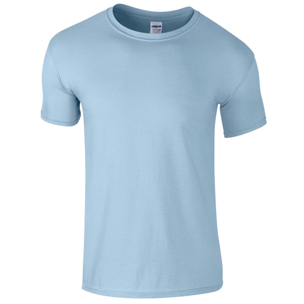 Gildan herr kortärmad mjuk t-shirt M ljusblå Light Blue M