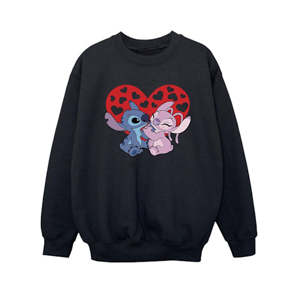 Disney Boys Lilo & Stitch Hearts Sweatshirt 5-6 år Svart Black 5-6 Years