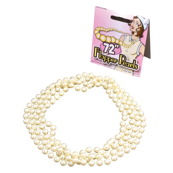 Bristol Novelty Unisex Adults Flapper Beads One Size Off White Off White One Size