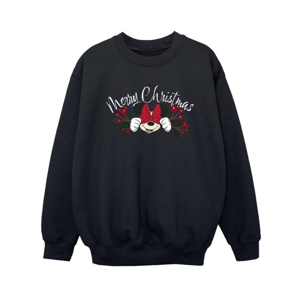 Disney Boys Minnie Mouse Christmas Holly Sweatshirt 3-4 år F Black 3-4 Years