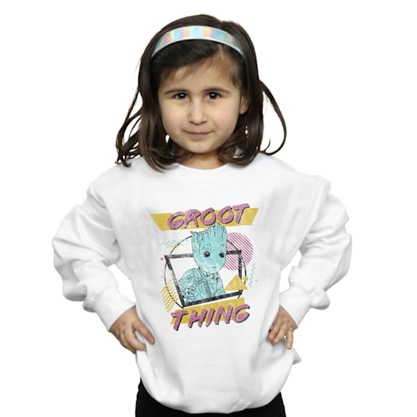 Marvel Girls Guardians Of The Galaxy Vol. 2 Groot Thing Sweatshirt White 9-11 Years