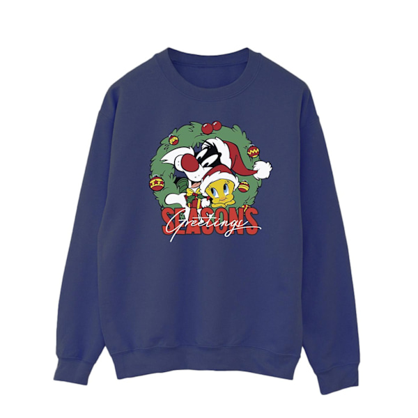 Looney Tunes Herr Säsongshälsningar Sweatshirt M Marinblå Navy Blue M