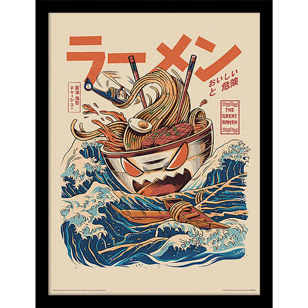 Ilustrata Great Ramen Print 40cm x 30cm Multifärgad Multicoloured 40cm x 30cm