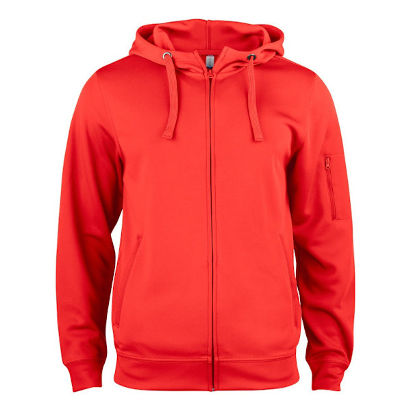 Clique Herr Basic Active Full Zip Hoodie L Röd Red L
