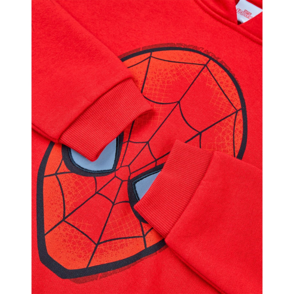 Spider-Man ansiktshuvtröja för barn/barn 2-3 år Röd Red 2-3 Years