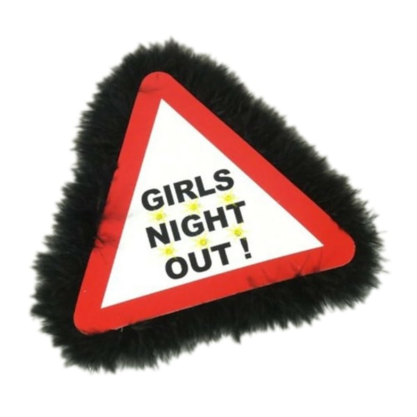 Alandra Girls Night Out Blinkande brosch En one size varningsskylt Warning Sign One Size