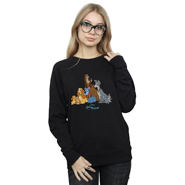 Disney Dam/Kvinnor Lady Och Lufsen Klassisk Grupptröja Black XXL