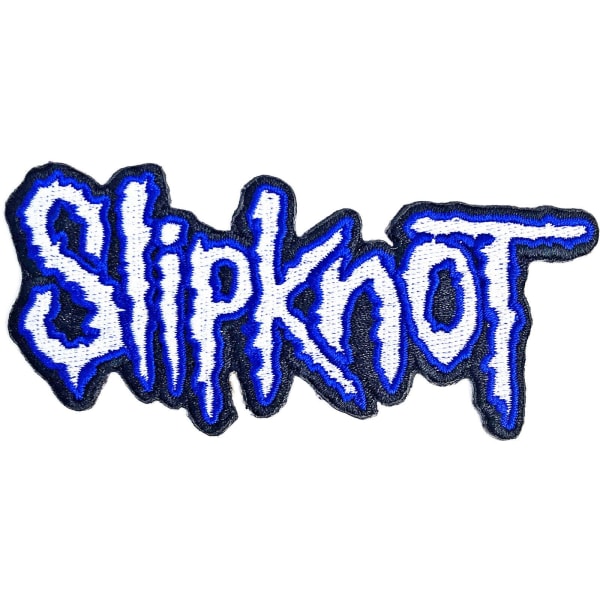 Slipknot-logotyp utskuren Iron On Patch En one size Blå/Vit/Svart Blue/White/Black One Size