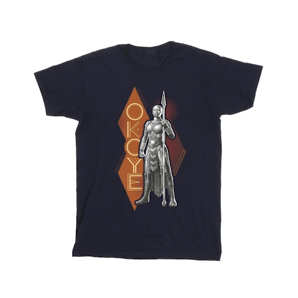 Marvel Boys Wakanda Forever Okoye Stance T-Shirt 3-4 år Marinblå Navy Blue 3-4 Years