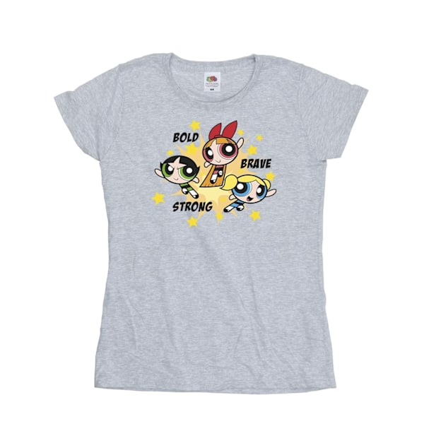 Powerpuff Girls Dam/Dam Tjejer Modig Modig Stark Bomull Sports Grey M