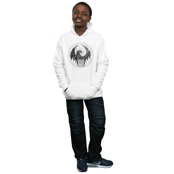 Fantastiska vidunder Pojkar Distressed Magical Congress Hoodie 9-11 år White 9-11 Years