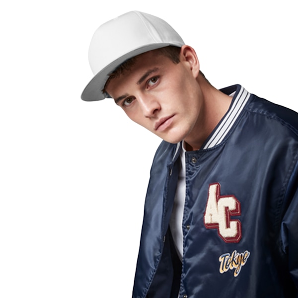 Beechfield 5 Panel Organic Baseball Cap One Size Vit White One Size