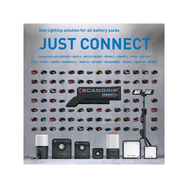 Scangrip Nova 2 Connect LED Arbetslampa 12v/18v Bart Enhet En Storlek Multi Colour One Size