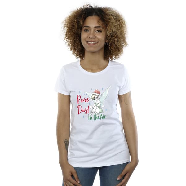 Disney Dam/Damer Tingeling Pixie Dust T-shirt i bomull L Vit White L