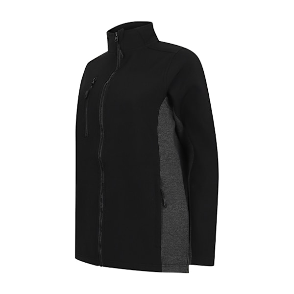 Henbury Unisex Kontrast Soft Shell Jacka L Svart/Kol Black/Charcoal L