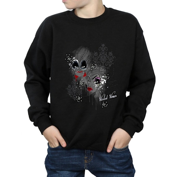 Disney Boys Villains Wicked Women Sweatshirt 7-8 år Svart Black 7-8 Years