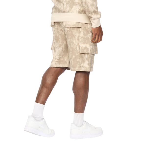 Crosshatch Herr Bardon Camo Cargo Shorts M Ljus Sten Camo Light Stone Camo M