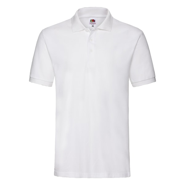 Fruit of the Loom Unisex Adult Premium Cotton Pique Polo Shirt White S
