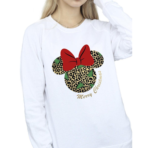 Disney Dam/Dam Minnie Mouse Leopard Jultröja White L