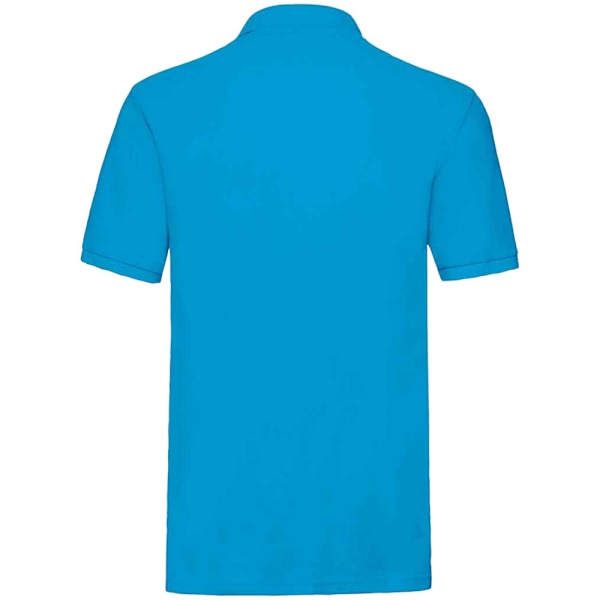 Fruit of the Loom Premium bomullspiké poloskjorta för män M Azure Azure M