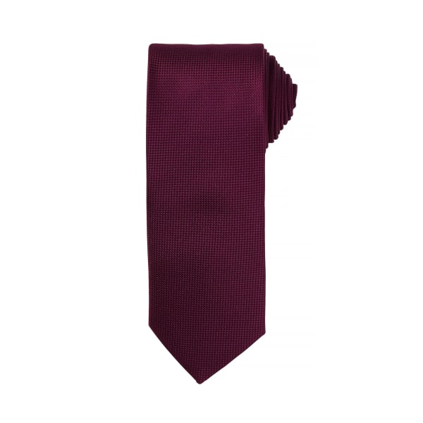 Premier Mens Micro Waffle Formell Work Tie (Pack med 2) One Size Aubergine One Size