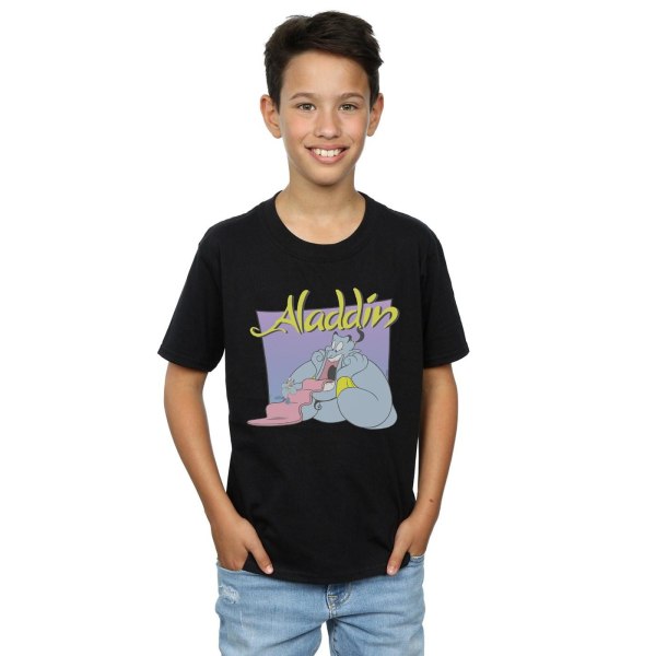 Disney Boys Aladdin Genie Wishing Dude T-shirt 9-11 år Svart Black 9-11 Years