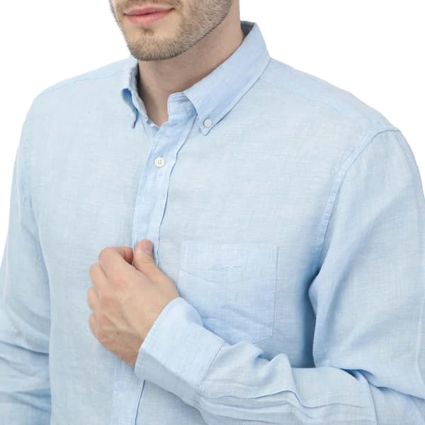 Gant Herr Linneskjorta Regular M Blå Blue M