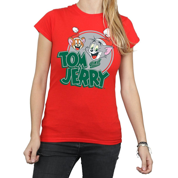 Tom And Jerry Dam/Damer Julhälsningar Bomull T-shirt Red M